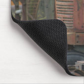 Rote Traktor-Aufstellung Mousepad (Ecke)