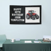 Rote Traktor Happy Birthday Farming Equipment Banner (Messeveranstaltung)