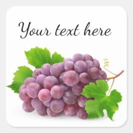Rote Traube Quadratischer Aufkleber