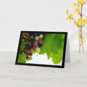 Rote Trauben am Weinstock Karte (Gelbe Blume)