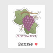 Rote Trauben Aufkleber (Blatt)