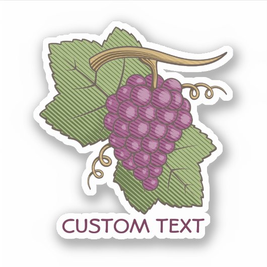 Rote Trauben Aufkleber (Vorderseite)