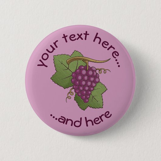 Rote Trauben Button (Vorderseite)