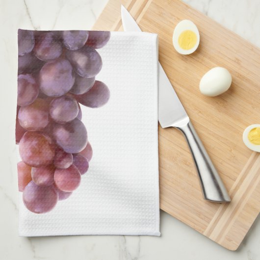 Rote Trauben Geschirrtuch (Viertel Falte)
