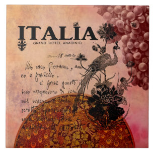 Rote Trauben Italia Fliese