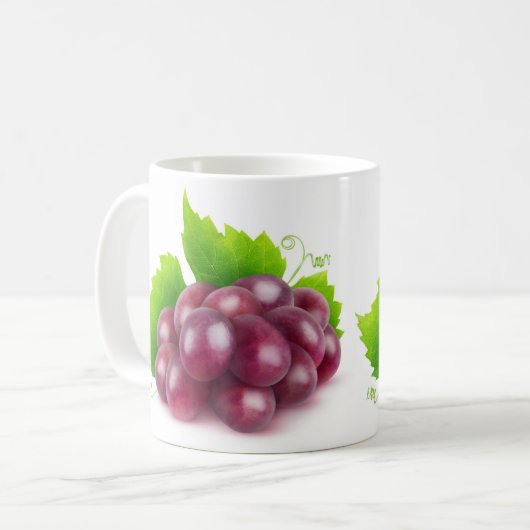 Rote Trauben Kaffeetasse (Vorderseite Links)
