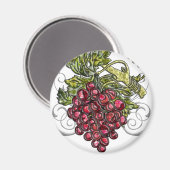 Rote Trauben Magnet (Vorderseite/Rückseite)