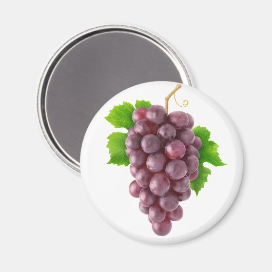 Rote Trauben Magnet (Vorderseite/Rückseite)