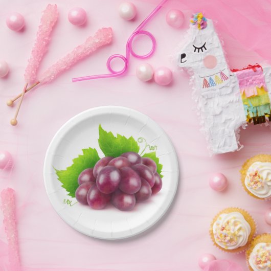 Rote Trauben Pappteller (Party)