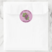 Rote Trauben Runder Aufkleber (Tasche)