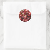 Rote Trauben Runder Aufkleber (Tasche)