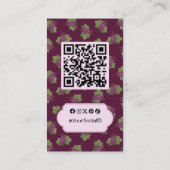 Rote Trauben Vertikal Visitenkarte (Rückseite)