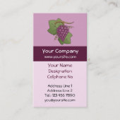 Rote Trauben Vertikal Visitenkarte (Vorderseite)