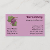 Rote Trauben Visitenkarte (Vorderseite)