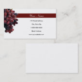 Rote Trauben-Visitenkarten Visitenkarte (Vorne/Hinten)