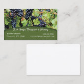 Rote Trauben-Weinberg-Visitenkarte Visitenkarte (Vorne/Hinten)