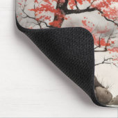 Rote Tree Tintenzeichnung Mousepad (Ecke)