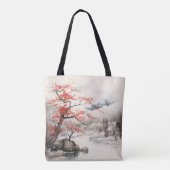 Rote Tree Tintenzeichnung Tasche (Rückseite)