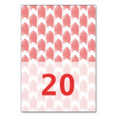Rote Tribal Arrows Table Card Tischnummer (Rückseite)