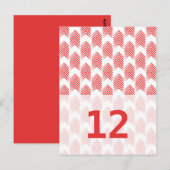 Rote Tribal-Pfeil-Tischnummer Postkarte (Vorne/Hinten)