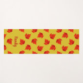 Rote trockene Blätter individuelle Name gelb Yogamatte (Vorderseite (Horizontal))