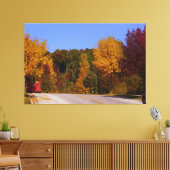 Rote Trolleykarosserien der Autos Leinwanddruck (Insitu (Wohnzimmer))