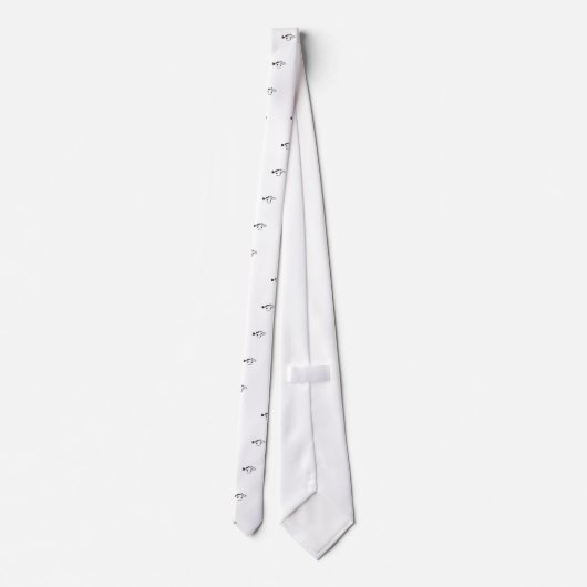 Rote Trommel-Linie Kunst-Logo Krawatte (Rückseite)