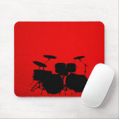 Rote Trommel-Vektor Mousepad (Mit Mouse)