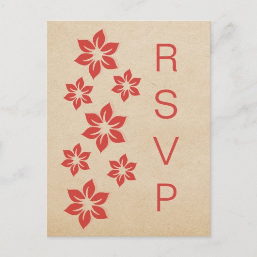 Rote Tropenflora UAWG Postkarte (Vorderseite)