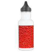 Rote Tropfen auf Glas Edelstahlflasche (Links)