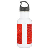 Rote Tropfen auf Glas Edelstahlflasche (Rückseite)