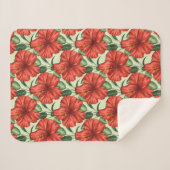 Rote tropische, nahtlose, blumenförmige Blume Sherpadecke (Vorderseite (Horizontal))