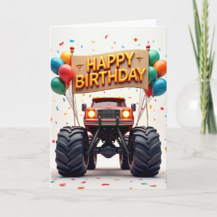 Rote Truck-Party-Karte Karte