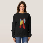 Rote Truthahn-Gesichtsmaske Tier mit Brille Design Sweatshirt (Vorne ganz)