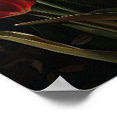 Rote Tulip Blume Art Print Poster (Ecke)