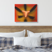 Rote Tulip-Blume Nah Leinwanddruck (Insitu (Schlafzimmer))