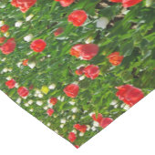 Rote Tulip Blume Naturfotografie Kurzer Tischläufer (Ecke)