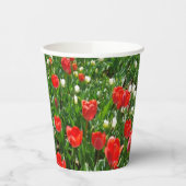 Rote Tulip Blume Naturfotografie Pappbecher (Links)