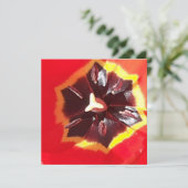 Rote Tulip-Flachkarte (Stehend Vorderseite)