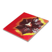Rote Tulip Keramik Tile Fliese (Seite)
