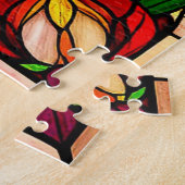 Rote Tulip und farbenfrohe Blumenmotive Puzzle (Seite)