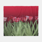 Rote Tulips auf Gradient Fleecedecke (Vorderseite (Horizontal))