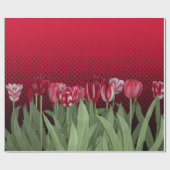 Rote Tulips auf Gradient Geschenkpapier (Flach)
