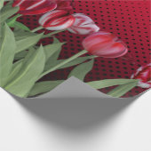 Rote Tulips auf Gradient Geschenkpapier (Ecke)