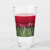 Rote Tulips auf Gradient Glas (Rückseite)