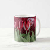 Rote Tulips auf Gradient Kaffeetasse (VorderseiteRechts)