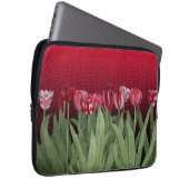 Rote Tulips auf Gradient Laptopschutzhülle (Vorne Rechts)