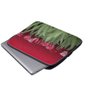 Rote Tulips auf Gradient Laptopschutzhülle (Vorne Knopf)
