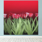 Rote Tulips auf Gradient Leinwanddruck (Insitu (Holzboden))