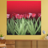 Rote Tulips auf Gradient Leinwanddruck (Insitu (Wohnzimmer))